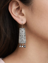Silver-Plated Hook Earrings with Ghungroo for Casual Elegance | Sarichka