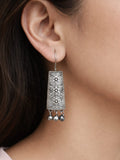Silver-Plated Hook Earrings with Ghungroo for Casual Elegance | Sarichka
