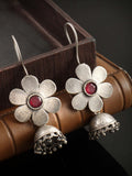 Oxidised Flower Oxidised Hook Jhumki | Sarichka