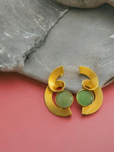 New Look Gold Plated Earring with Monalisa Stone | Sarichka