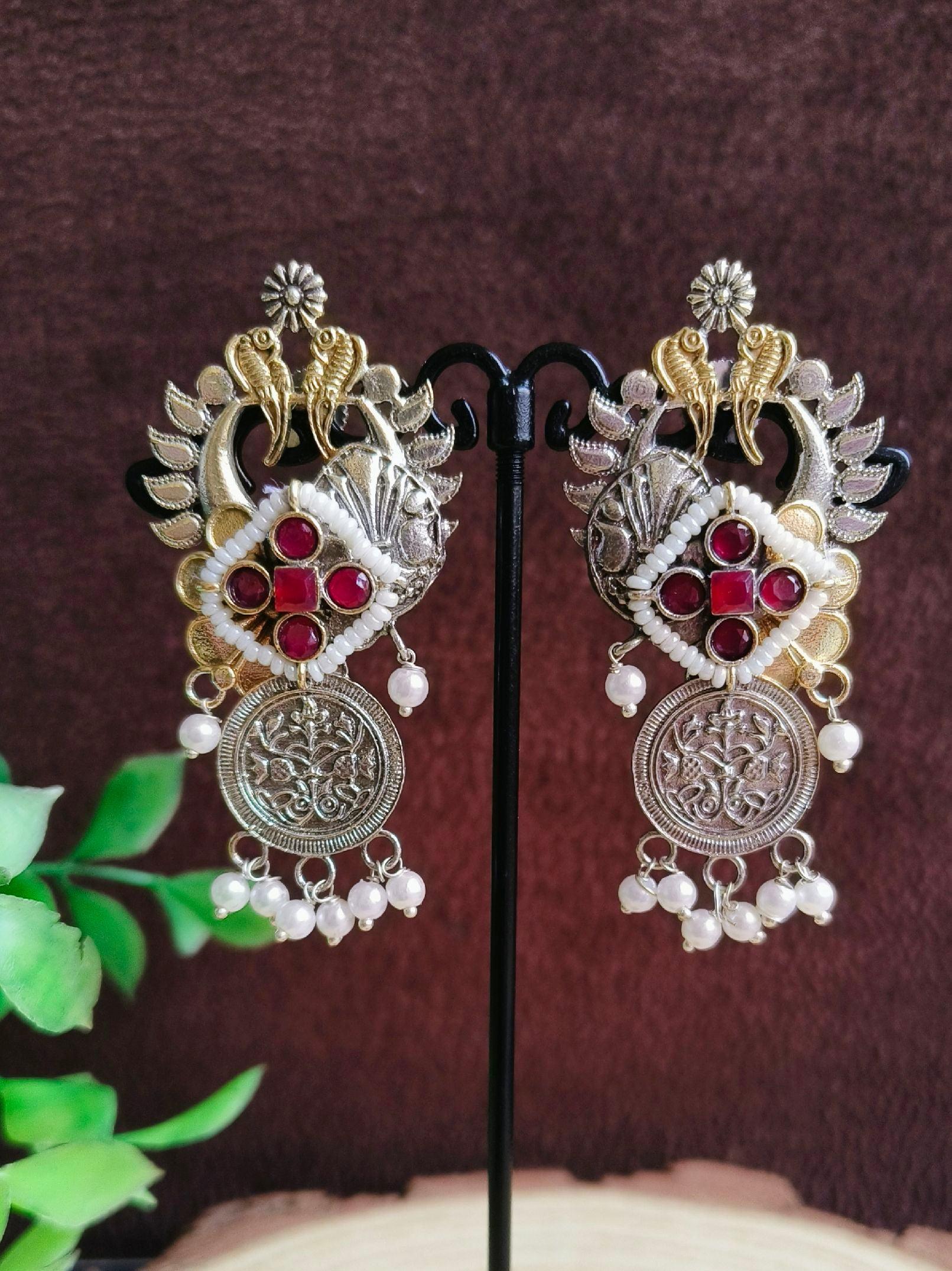 Oxidised Stud Earrings