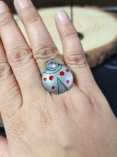 Unique Enamel Ring with Stone | Sarichka