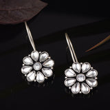 Sarichka Oxidized Silver Plated Daily wear Hook Earrings - Sarichka Fashion