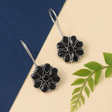 Sarichka Oxidized Silver Plated Daily wear Hook Earrings - Sarichka Fashion