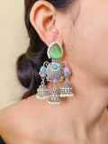 Shop Timeless Oxidized Jhumka with Stones for Special Occasions | Sarichka