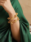 Golden Ghungroo Charm Bangles Set | Sarichka
