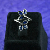 Bold Oxidised Floral Statement Adjustable Finger Ring | Sarichka Fashion