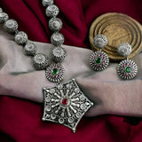 Elegant Silver Look Festive Long Necklace | Sarichka Fashion