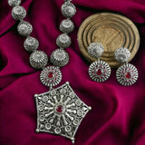 Elegant Silver Look Festive Long Necklace | Sarichka Fashion