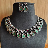 Antique Oxidised Silver Statement Necklace | Sarichka Fashion