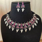 Oxidised Motif Necklace for Navratri Glam | Sarichka Fashion