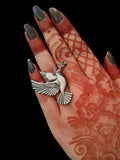Majestic Silver Look Alike Eagle Adjustable Ring | Sarichka Fashion