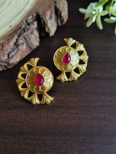 Golden Party Wear Stud Earrings | Sarichka