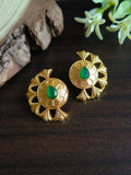 Gold Plated Floral Stud Earrings | Sarichka