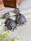Antique 925 Silver Elephant Dangler Earrings | Sarichka