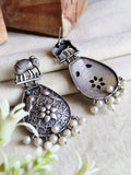 Antique 925 Silver Elephant Dangler Earrings | Sarichka