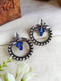 Oxidised Floral Stud Earrings for Women | Sarichka