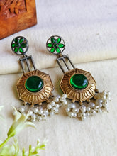 Dual-Tone Stylish Dangler Earrings | Sarichka