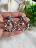 Oxidized Chand Bali Stud Earrings | Sarichka Fashion