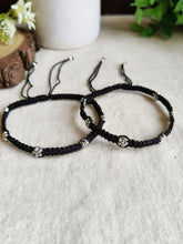 German Silver Charm Black Thread Anklets | Sarichka Fashion