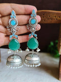 Statement Silver Jhumka with Ethnic Charm | Sarichka Fashion