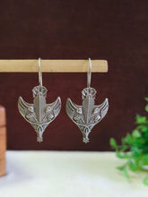 Oxidised Silver Tribal Hook Earrings | Sarichka