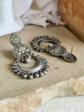 Elegant Oxidised Chandbali Antique Earrings | Sarichka