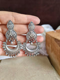 Elegant Oxidised Chandbali Antique Earrings | Sarichka