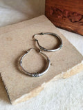 Stylish Oxidised Hoop Earrings | Sarichka
