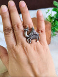 Antique Oxidised Camel Design Adjustable Ring | Sarichka