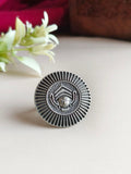 Divine Oxidised Mata Ji Finger Ring | Sarichka Fashion