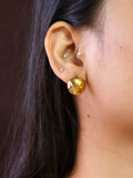 Hollow Golden Ball Stud Earrings | Sarichka