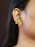 Golden Floral Anti-Tarnish Elegant Studs | Sarichka