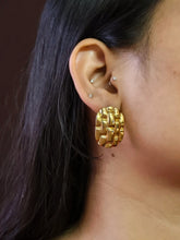 Gold Plated Texture Geometric Shaped Studs | Sarichka