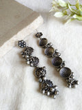 Tribal Silver Ghungroo Dangler Earrings | Sarichka