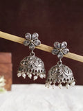 Antique Silver-Plated Oxidised Jhumka | Sarichka