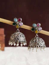 Antique Silver-Plated Oxidised Jhumka | Sarichka