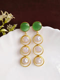 Golden Amrapali Pearl Dangler Earrings | Sarichka