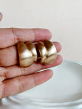 Matte Gold Chunky Statement Hoops | Sarichka