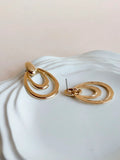 ChunkyChunky Gold Layered Dangle Hoop Earrings | Sarichka Gold Layered Dangle Hoop Earrings | Sarichka
