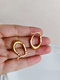 Chunky Gold Plated U-Shaped Hoop Earrings | Sarichka