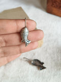 Oxidized Silver Fish Hook Earrings | Sarichka