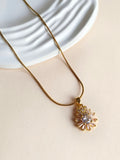 Golden Sunburst Pendant Necklace | Sarichka