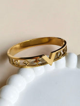 Golden Broad Stainless Steel Bracelet