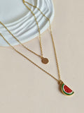 Layered Watermelon Pendant Necklace | Sarichka