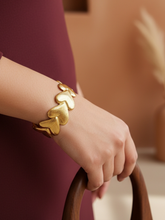 Golden Adjustable Heart Cuff Bracelet | Sarichka