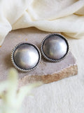 Timeless Silver Coin Stud Earrings | Sarichka