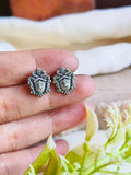 Unique Oxidized Tiny Face Stud Earrings | Sarichka
