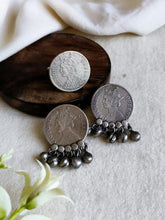 ✨ Antique Silver Coin Stud & Ring Set | Sarichka Fashion