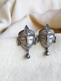 ✨ Divine Kahna Face Silver Plated Studs | Sarichka Fashion